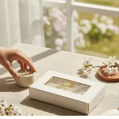 Cloud Dancer – Colecția 2026 Set de lumânări tip pastilă