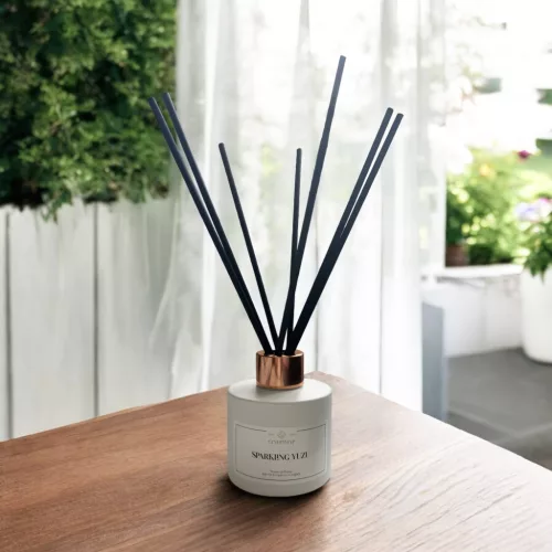 Difuzor cu bețe – bețe negre din fibră, din fibre de celuloză reciclate (7 bucăți)