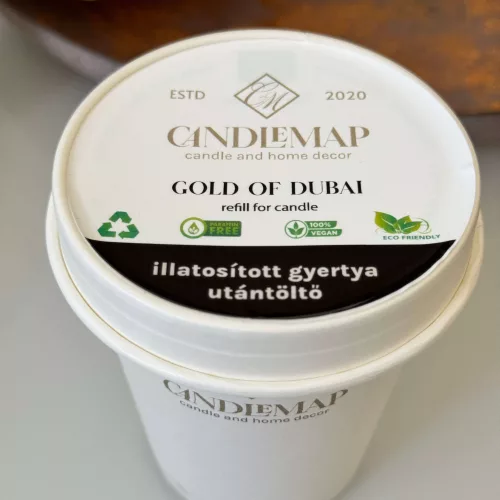 Rezervă pentru lumânare din ceară de soia – Gold of Dubai