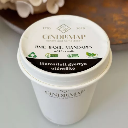 Rezervă pentru lumânare din ceară de soia-Lime Basil & Mandarin