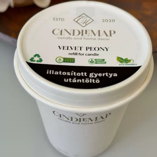 Rezervă pentru lumânare din ceară de soia – Velvet Peony 